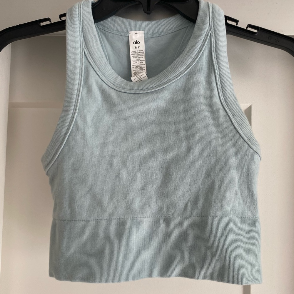 ALO Yoga Light Blue Sports Bra